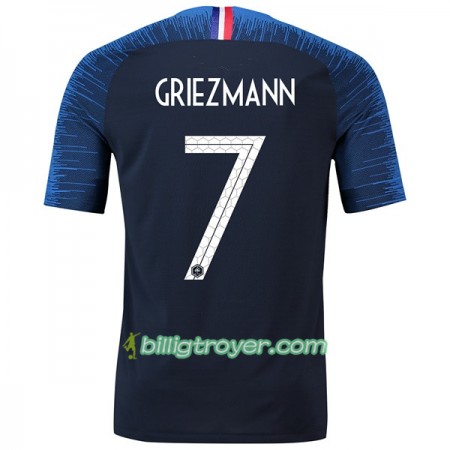Billige Fotballdrakter Frankrike Griezmann 7 VM 2018 Hjemmedraktsett